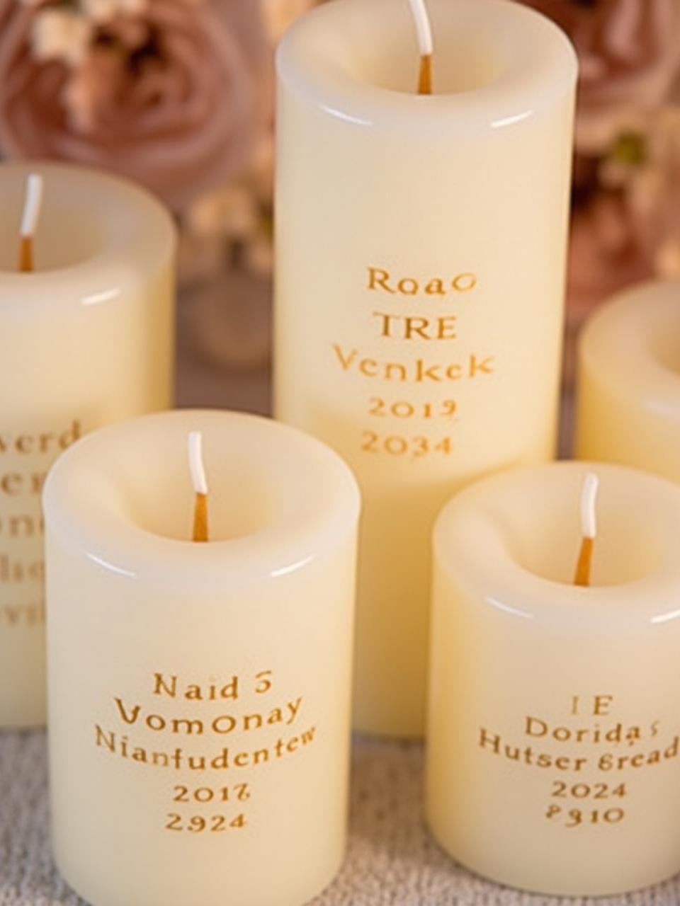 Personalisierte Hochzeitskerzen Eventkerzen